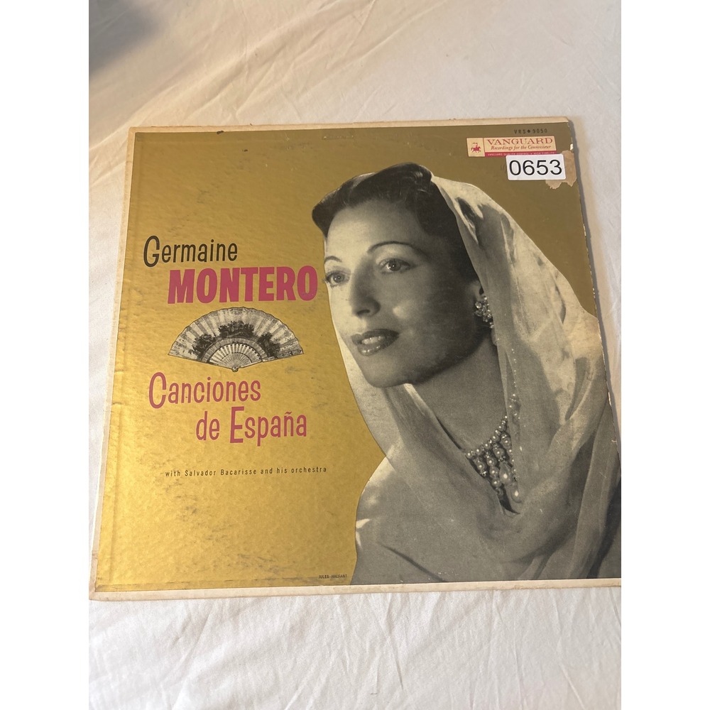 Germaine Montero Canciones de España LP‎ Vanguard VRS-9050 Spanish Folk Good